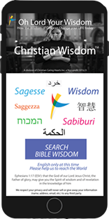 I Phone view of Christian Wisdom App